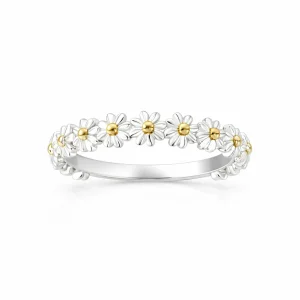Justerbar Daisy Ring – Søt Mini Blomsterring for Kvinner