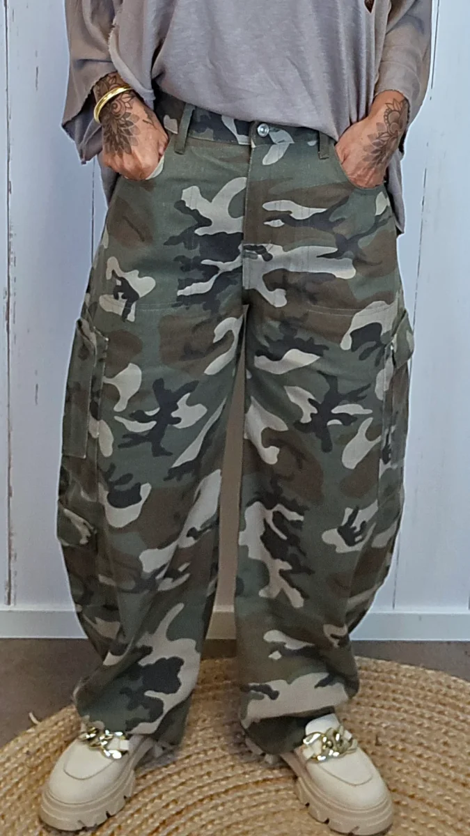 Camo barrel bukse