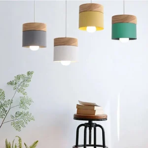 NatureGlow - Wood Pendellampe for Naturlig Eleganse