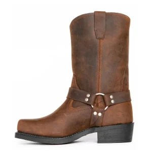 RusticBoot - Elegante Cowboystøvler i Skinn med Tidløs Stil