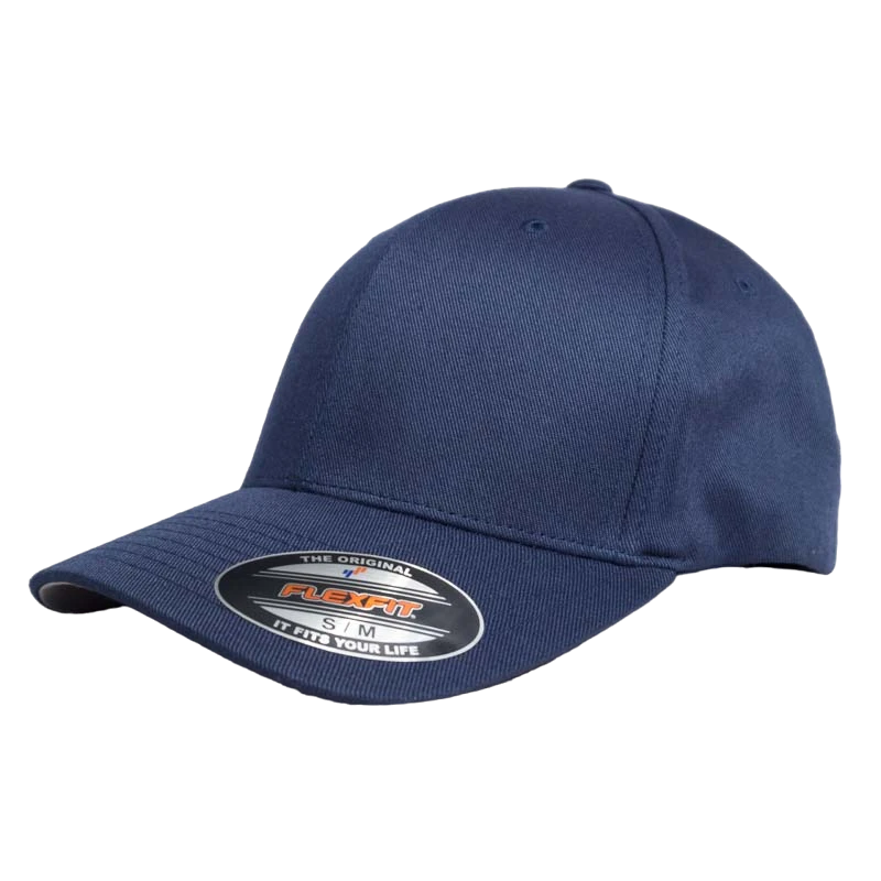 Flexfit – Wooly Combed – Marineblå Caps - Image 3