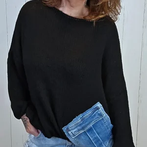 Bella Strikket Genser svart