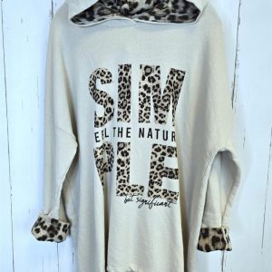 Simone hettegenser beige