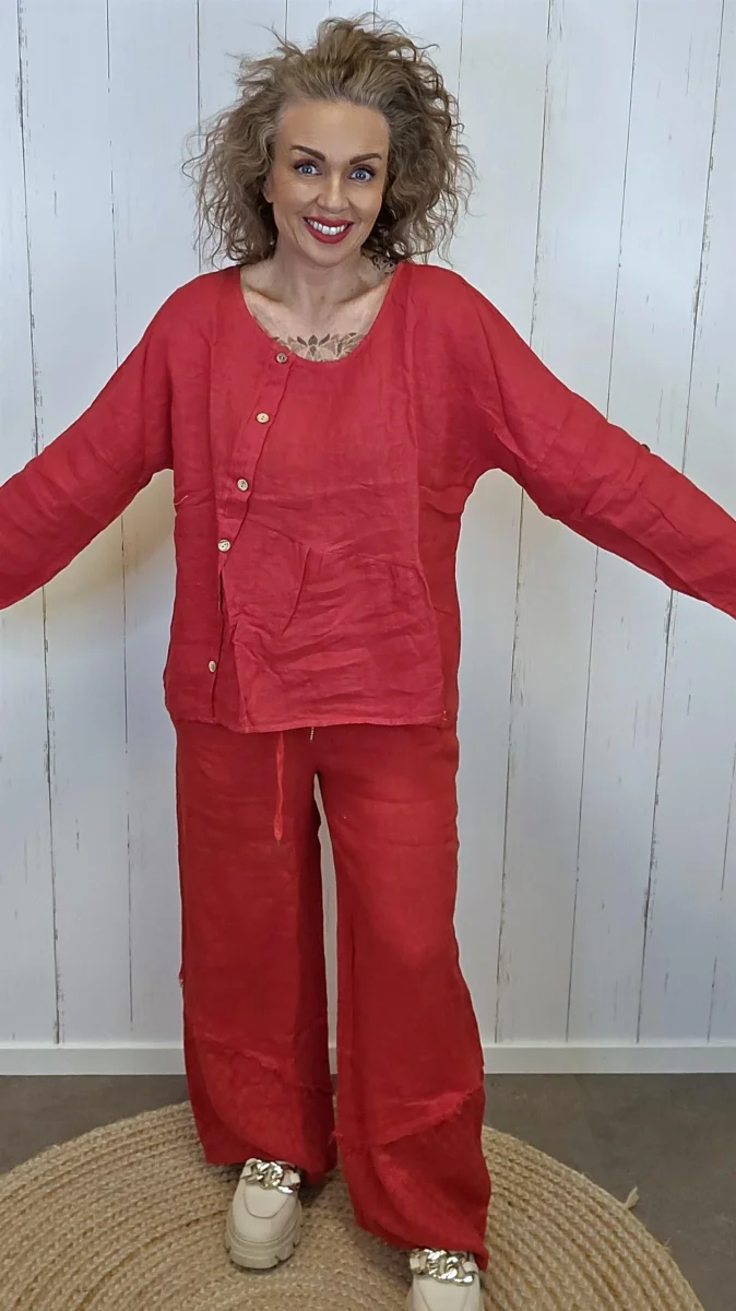 Dina linbukse rød - Image 5
