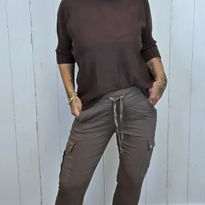 Mia cargo bukse brun