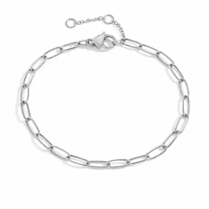 Minimalistisk Paperclip Armbånd i Sølvfarget Stål – Elegant Lenke­design