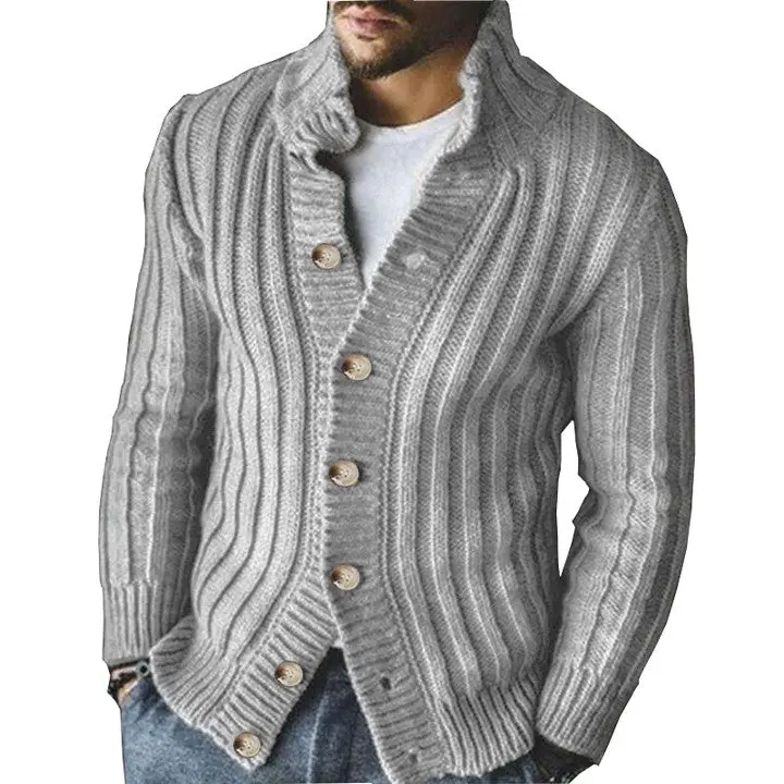 ChicLayer - Enkelbrystet Genser for Menn med Moderne Stil