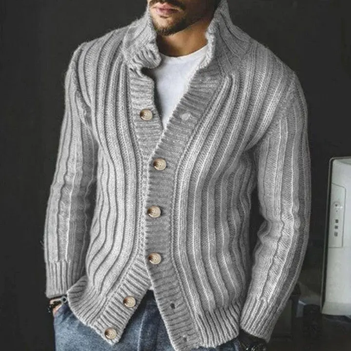ChicLayer - Enkelbrystet Genser for Menn med Moderne Stil - Image 3