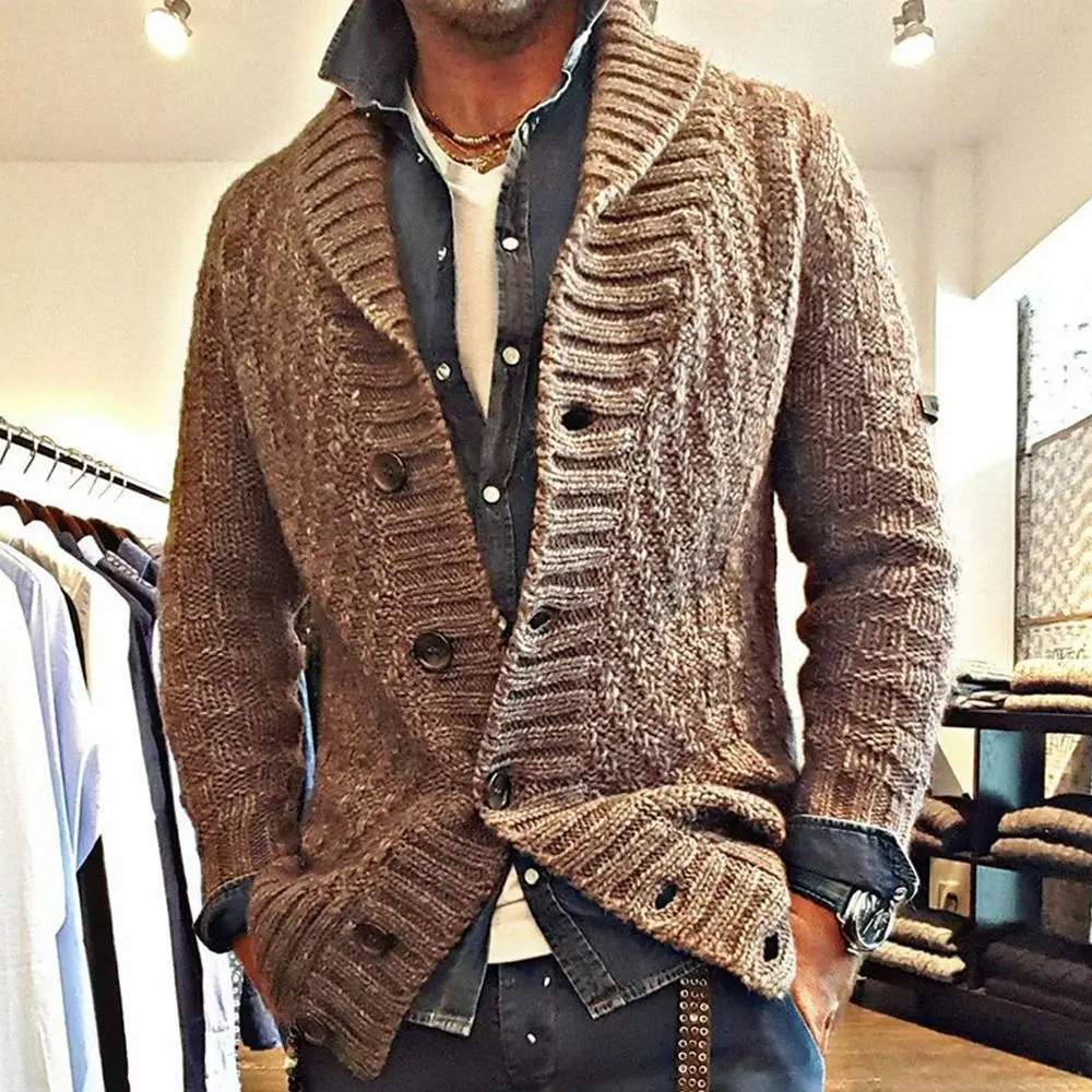 FleeceNest - Strikket Cardigan for Menn med Komfort og Stil