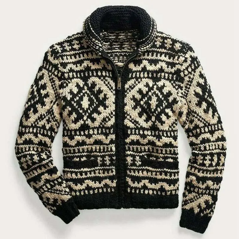 CozyKnits - Strikket Jakke for Menn i Tidløs Stil