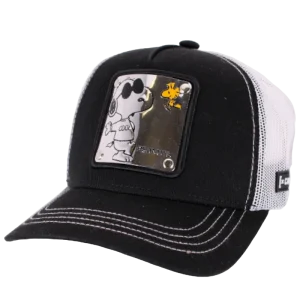 Capslab – Peanuts Snoopy Metalplate – Svart Truckercaps