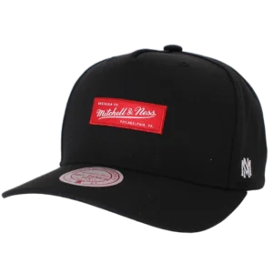 Mitchell & Ness – Box Logo Pro Crown – Svart Snap Back caps