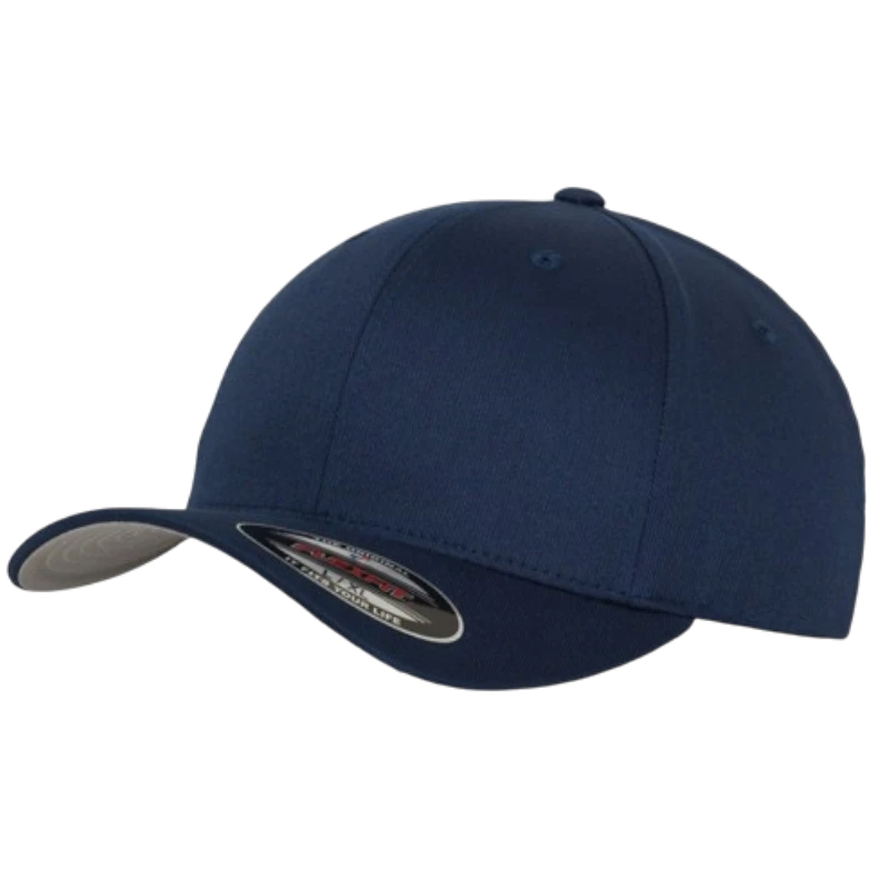 Flexfit – Wooly Combed – Marineblå Caps - Image 2