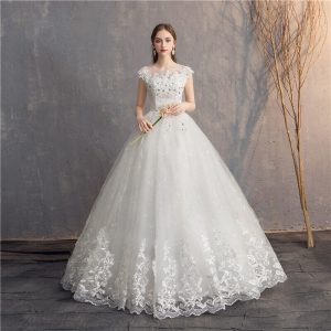 Stroppeløs prinsessekjole med rhinestone