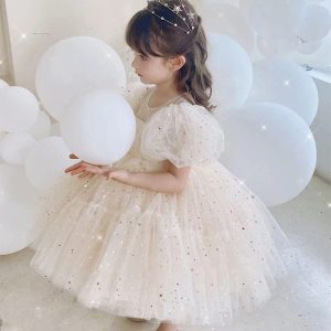 Paljett prinsessekjole for jenter