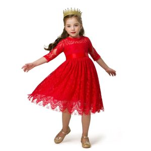 Rød prinsessekjole