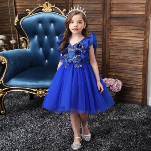 Mørkeblå prinsessekjole