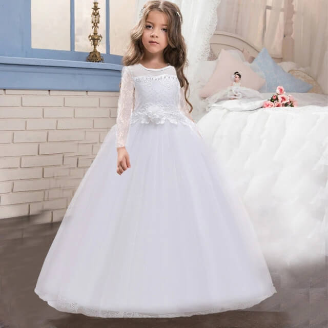 Prinsessekjole med lange ermer lilla - Image 2