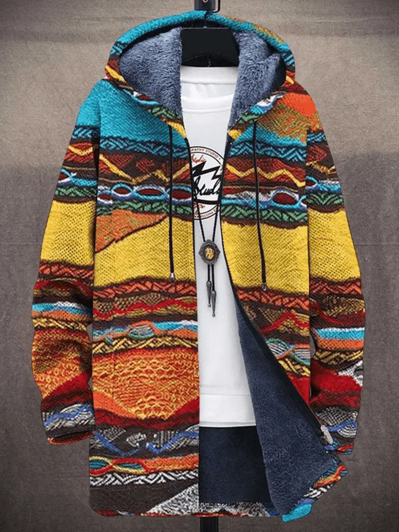 Vivid Horizon – Kunstnerisk boho-inspirert hettegenser - Image 3