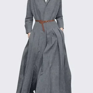 GlamourWear - Elegant Maxikjole med Plisseringer for Vår og Sommer